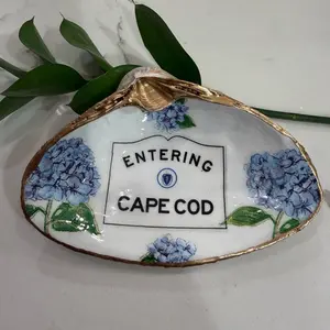 Cape Cod Hydrangea decoupage shell