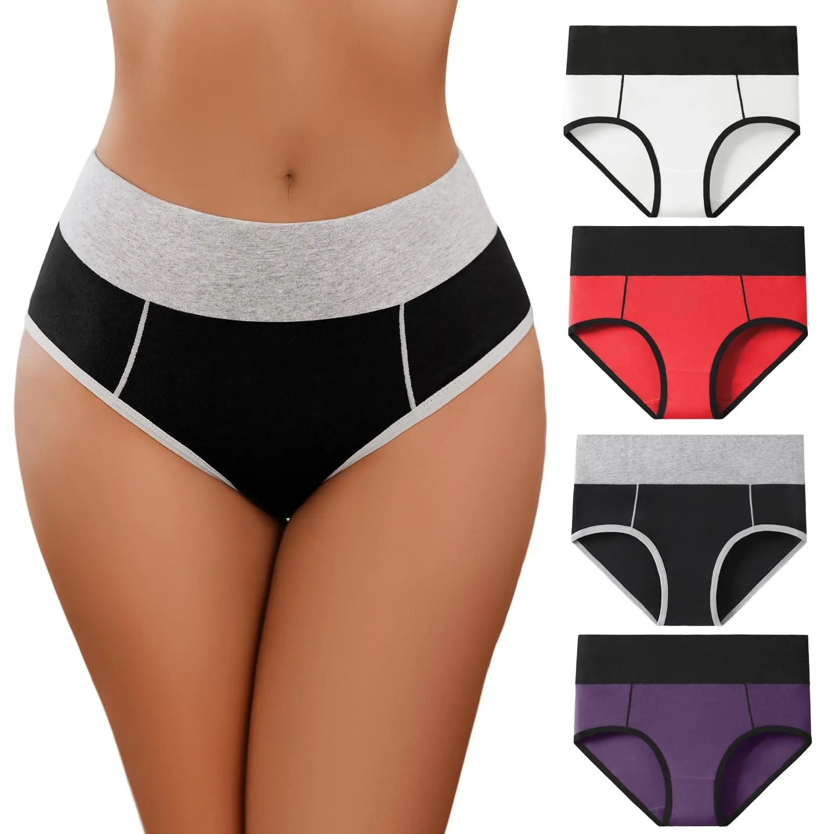 Avidlove Women's High Waist Hipster Panties - Soft Cotton & Spandex Multipack Underwear for Everyday Wear & Casual Activewear Avidlove Women's High Waist Hipster Panties - Soft Cotton & Spandex Multipack Underwear for Everyday Wear & Casual Activewear