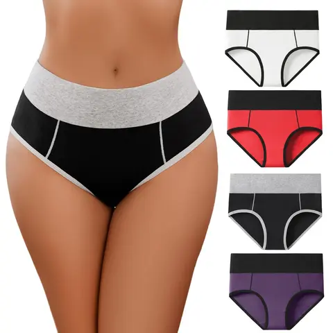 Avidlove Women's High Waist Hipster Panties - Soft Cotton & Spandex Multipack Underwear for Everyday Wear & Casual Activewear