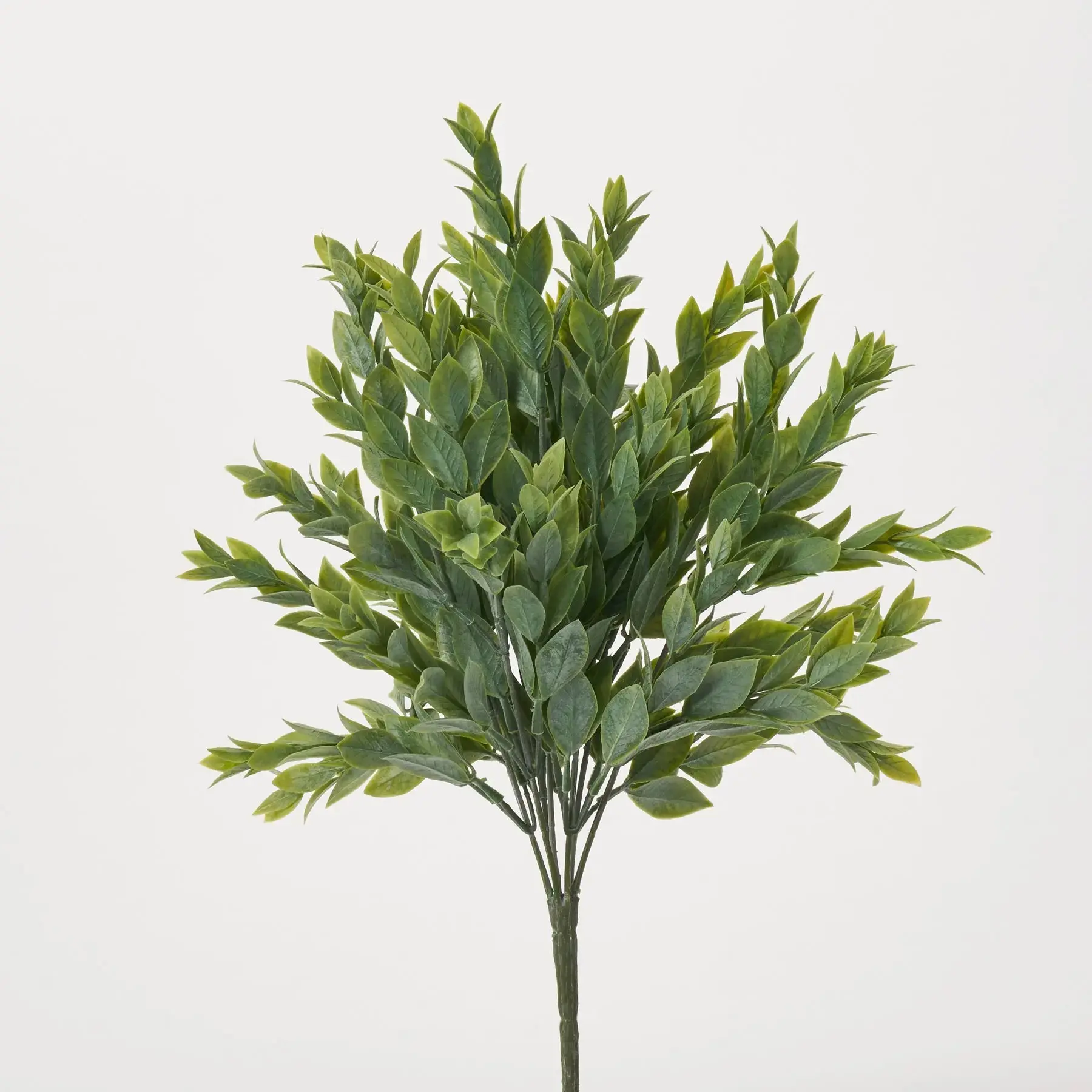 Dusty Green Faux Ruscus Leaf Artificial Shrub, Decorative Fake Plant Decoration Flower Spray, 15" Home Decor Accessory, Artificial Shrubs, House Plants Decor