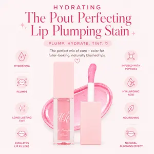The Pout Perfector - Nourishing Lip Plumper, Long Lasting Stain,  Hyaluronic Acid & Peptide Infused, Plumps 2x