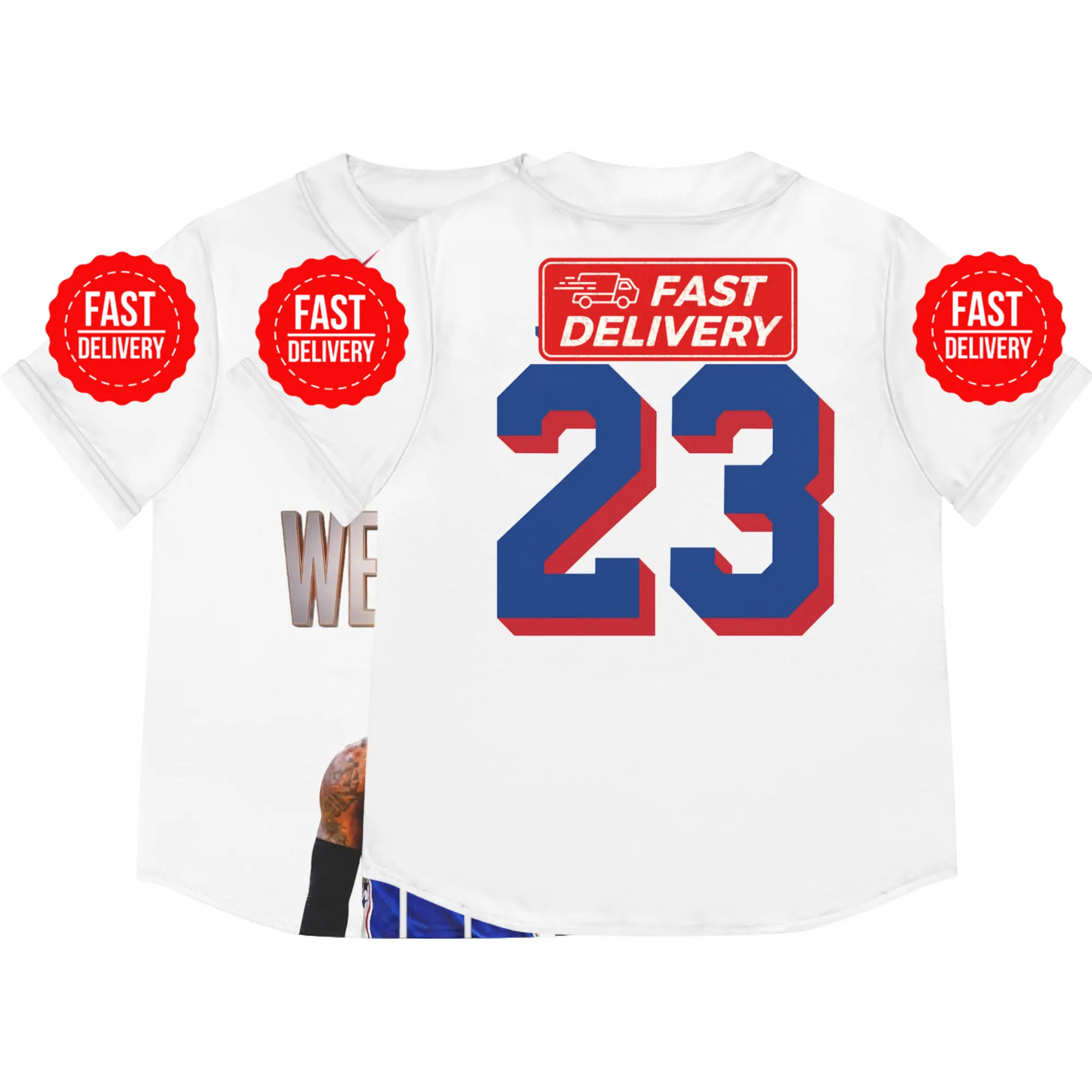 Welcome King 23 Baseball Jersey | Retro Basketball Fan Button Up Shirt | White Graphic Baseball Jersey | Sports Tribute Jersey | Unisex Fan Apparel