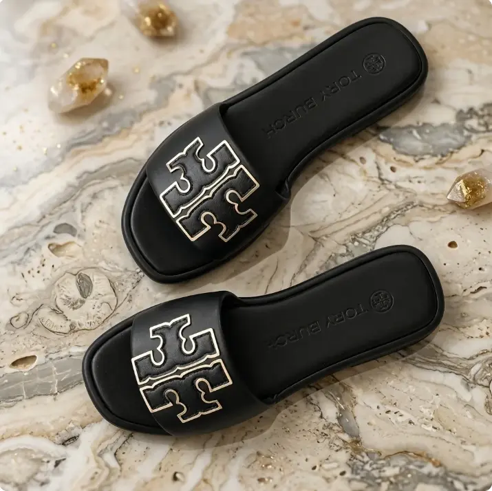 Double T Women's Flat Slide Sandals Comfortable Slip On Summer Slippers