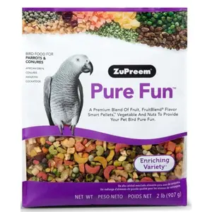 ZuPreem Pure Fun Bird Food for Parrots & Conures 2 lb