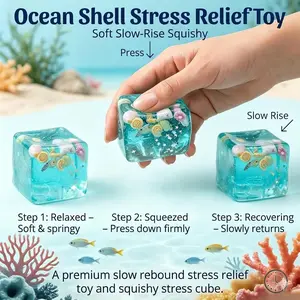 Island squeeze ball, high-density cube stress relief toy, slowly rising soft sensory toy, perfect for kids and adults to relieve stress, birthday gift, party favor, classroom prize, suitable for boys and girls, butter stick soft toy
