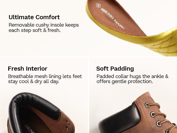 Bruno Marc [HighShield-1] Men's Slip-Resistant Cuban Heel Round Toe Lace-Up Boots with Splash-Resistant Upper, Textured Outsole, and Breathable Lining