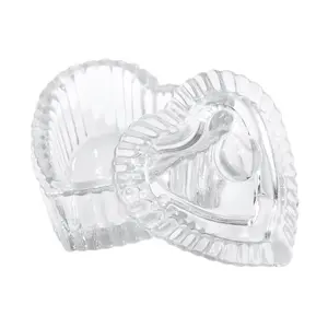 PrimPick 2pcs Nails Art Glass Acrylic  Dish Nail Crystal Bowl Nail Liquids Crystal Cup Nail Design Tool Crystal Glass Dish Acrylic Liquids Powder Glass Dish Heart Shaped Nail Crystal Cup For Salon