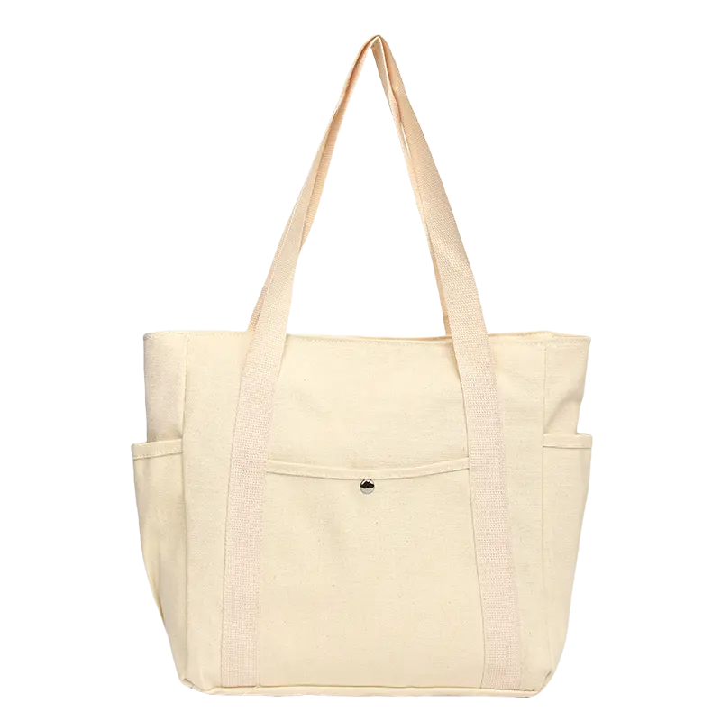 Maxoner Plain Extra Large Canvas Tote Bag, Durable Wear-Resistant Shoulder Bag for Women, Ideal for Work Commuting & Student Book Storage, Local Delivery Available, Wearproof, Zipper, Office Work Bag, Tote Shoulder Bags backtoschool