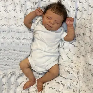 Realistic Reborn Sleeping Doll with Accessories Set, 19 Inch Alive Newborn Bebe Cute Bedtime Toy, Child Birthday Gift, Gorgeous Doll, Realistic Baby Dolls, Soft Dolls