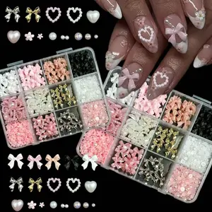 Nail Decorating Kit with Pen and Tweezers, Butterflies and Pearls in Different Sizes, DIY Nail Accessories for Creative Manicures, Diy Nail Art