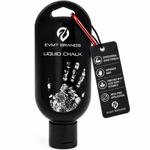 EVMT Brands Liquid Chalk – No Mess Gym Chalk for Weightlifting, Gymnastics, Rock Climbing | Superior Grip | Natural Skin Safe Ingredients