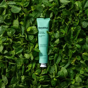 SeroVital Smile Whitening Tooth Polish | Sensitive Teeth Whitening Booster | Silica + Fruit Enzymes Stain Removal | Gentle Polish | Formulated without Fluoride or Peroxide I Botanical Oils | Fresh Breath | Mint Kiss Flavor