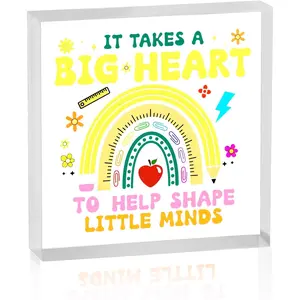 Teacher Appreciation Gift, Graduation Gifts for Teacher, Mentor Coach Teacher Retirement Gifts, Teacher's Day Thank You Gift, Daycare Teachers Decor, Acrylic Desktop Decoration, Acrylic Plaque