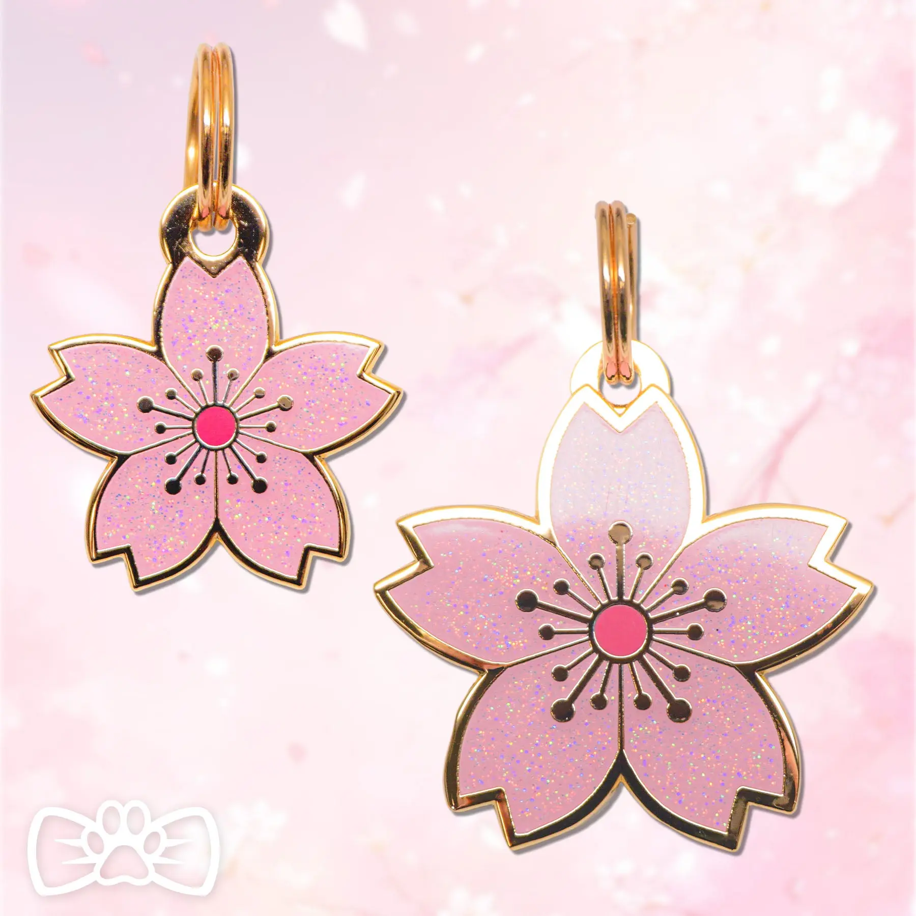 Cherry Blossom Pet Tag
