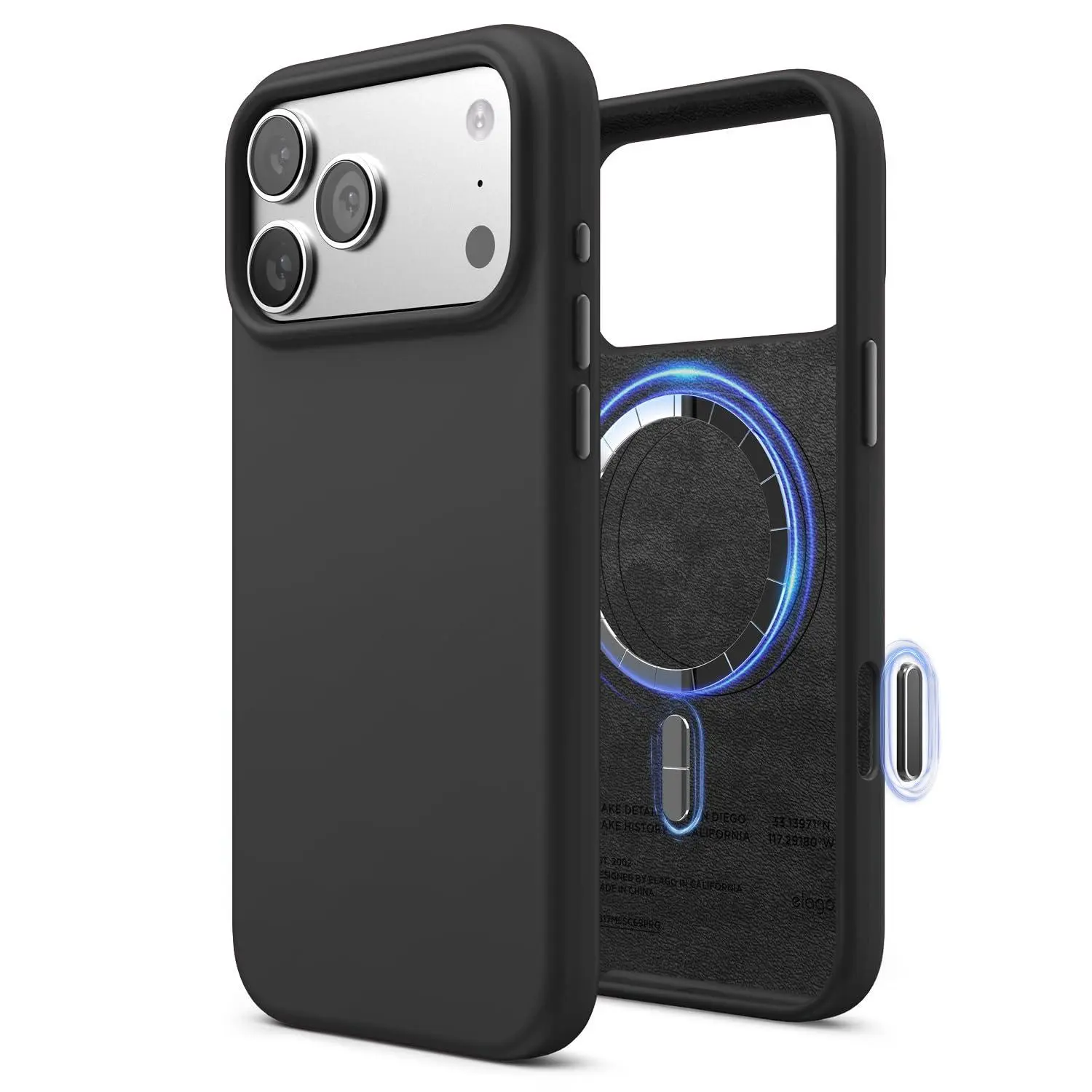 [elago Official] Magnetic Silicone Case for iPhone 17 Pro Max / iPhone 18 Pro Max - MagSafe Compatible, Premium Liquid Silicone, Soft Suede Lining, Shockproof Protection