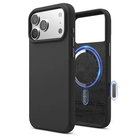 [elago Official] Magnetic Silicone Phone Case Cover for iPhone 17 Pro Max - iPhone 18 Pro Max, MagSafe Compatible Mobile Accessories, Premium Liquid Silicone, Soft Suede Lining, Shockproof Protection, Gentle on Finish, Softtouch Grip, Button Compatibility