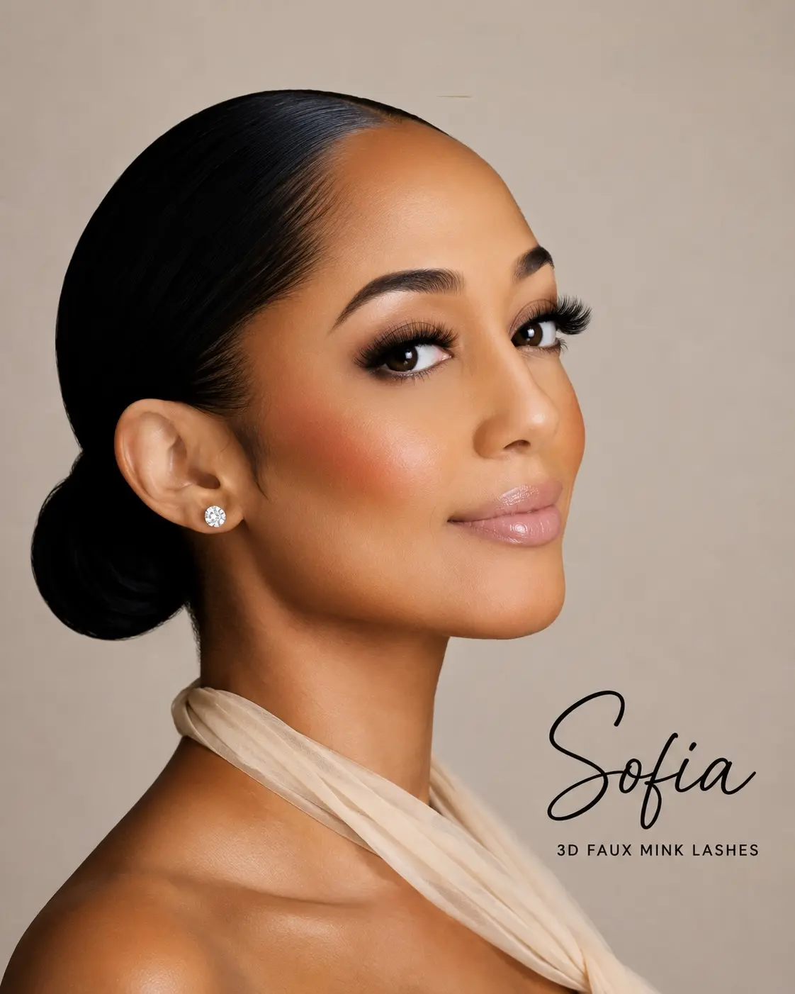 SOFIA SIGNATURE COLLECTION  3D FAUX MINK LASHES  Sophisticated. Soft. Simply Beautiful.  Sofia delivers graceful volume with soft, wispy definition for a polished and effortlessly elegant finish.