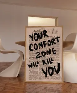 Typography Print, 70s Wall Art, Trendy Poster, Psychedelic Poster, Aesthetic Print, Vintage Poster, Trippy Wall Art, Retro Newspaper