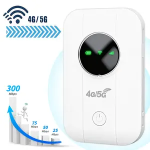5G/4G LTE Mini Portable WiFi Hotspot,300Mbps High Speed,Connect Up to10+ Devices,Multiple Networks,Portable Internet for Campers, Motorhomes and Travels, Portable Modem