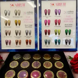 New Colors Solid Chrome Powder for Nail Art