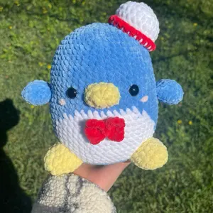 Handmade Crochet Blue Sam Penguin