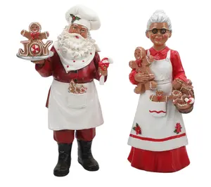 RC Home Decor Set of 2 Baker Santa & Mrs. Claus Figurines RC Home Decor Set of 2 Baker Santa & Mrs. Claus Figurines