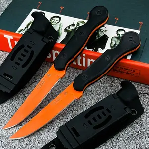 New High Quality Camping Fixed Blade Knife High Hardness 7Cr13Mov Blade G10 Handle With Sheath Survival Outdoor Knife Carry Expedition Knife Survival Gear