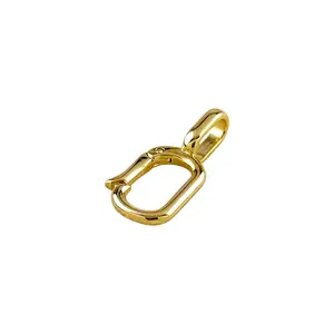 Carabiner Charm Holder 18k Gold Filled Pendant