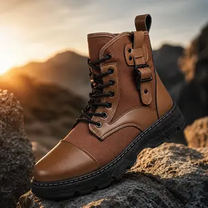 YANXIANSHOES Men's Closed Contemporary Fashion Combat Boots - City Explorer Style