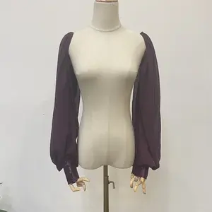 Dark Purple Chiffon Sleeves, Detachable Sleeves, Custom Color Sleeves, Dress Accessories, Bridal Separates Shirts Womenswear