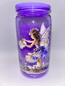 Fairy Glass Jar Set Magical Fairy Cups Aesthetic Drinkware Fairycore Gift for Her