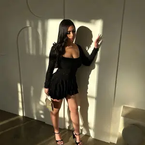 Ariani Glitter Romper Dress (Black)