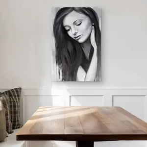 Begin Home Decor C1MP2030GM2YVB 20 x 30 in. Realistic Woman Portrait Wall Art - Figurative Metal Print