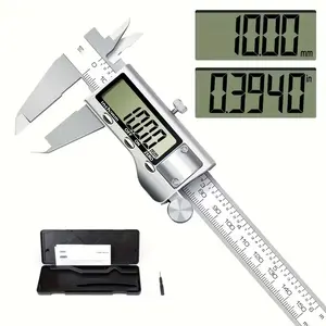 Digital Vernier Caliper 0-150mm, Zinc Alloy Measuring Tool, Large Screen, Auto Power Off, Inch to Millimeter Conversion