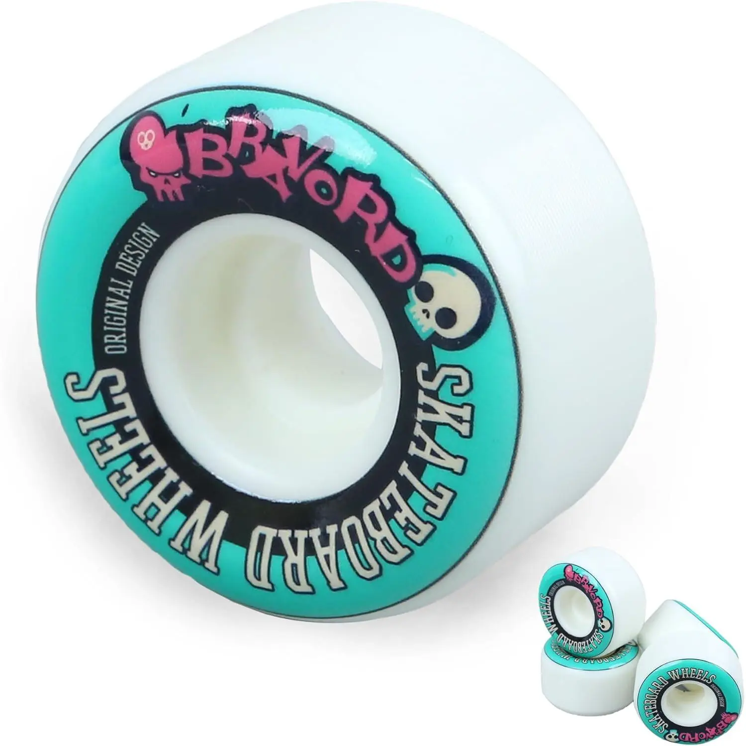 4PCS 54mmx32mm 100A Skateboard Wheels - Premium Hard Wheels with 20mm Contact Patch, Broader Central Rim, Compact Dimensions for Better Control, Street Tricks & Daily Riding