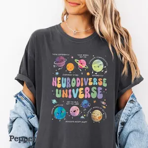 Autism Awareness Comfort Colors Shirt, Neurodiverse Universe Shirt, Sped Teacher Shirt, Space Neurodiversity Sweatshirt, Special Education Shirt