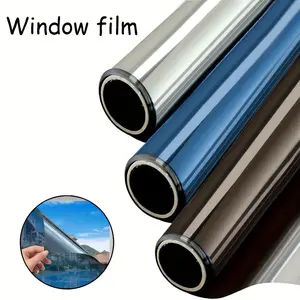 Heat Control Window Film, Window Tint Sun Blocking Blackout And UV Protection, One-way Privacy Mirror Reflective Film, Explosion-proof Premium PET Material, Mercury Blue, 118.11in×19.68in