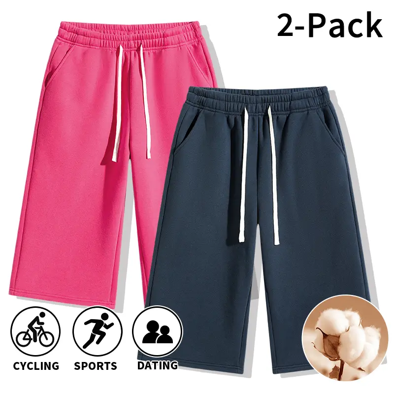 Men’s two-piece sports sweatpants with a loose, wide-leg straight fit, made from a cotton blend fabric. Equipped with elastic drawstrings at the waist and side pockets, the breathable fabric is suitable for cycling, athletic training, everyday casual outi