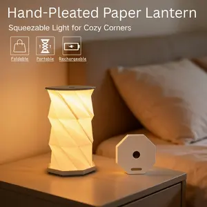 Portable Touch Dimmable Table Lamp, Foldable Warm Light, Rechargeable Battery, Travel Gift for Men Women Couples, Bedroom Living Room Use