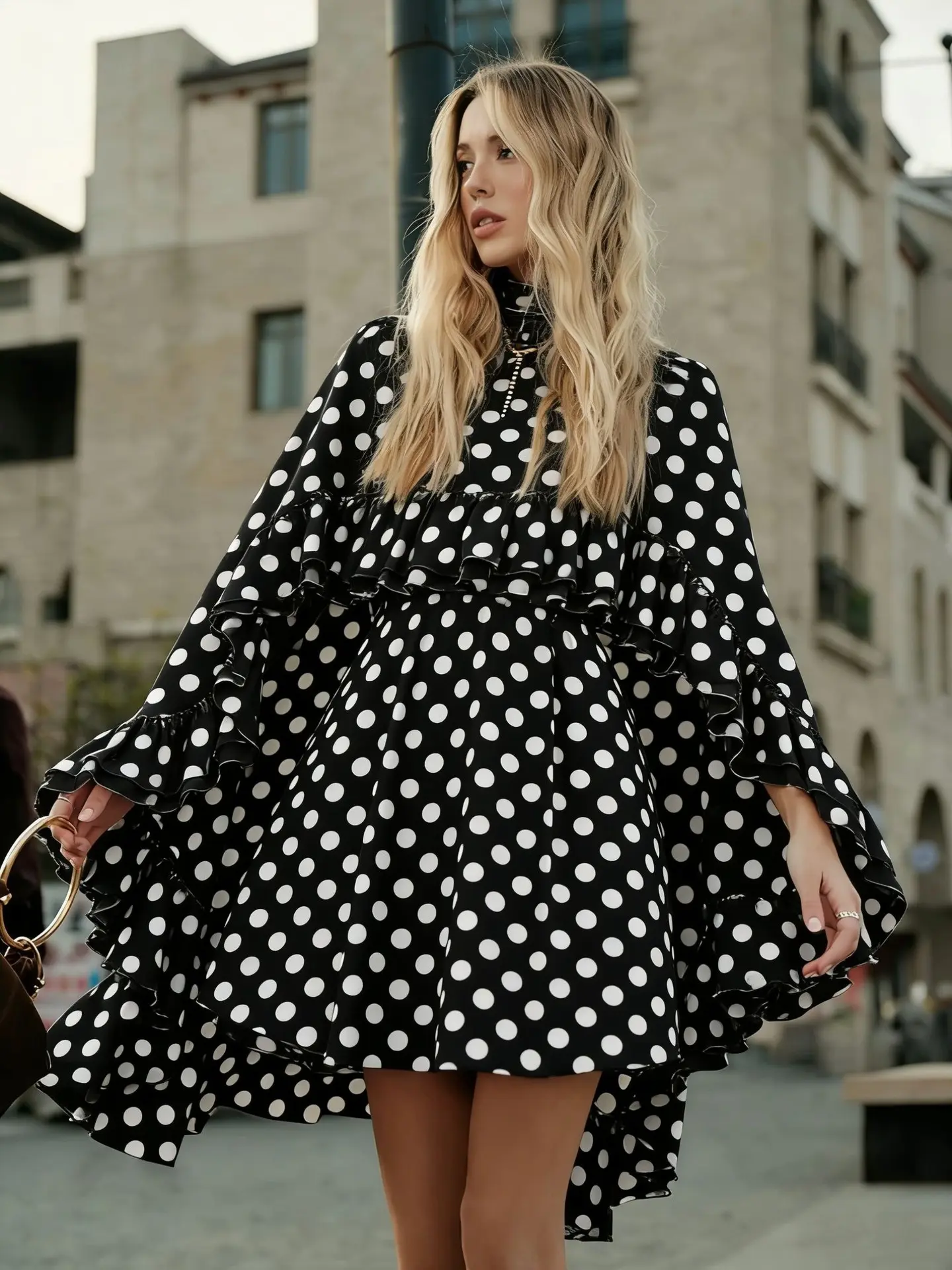 black polka dots