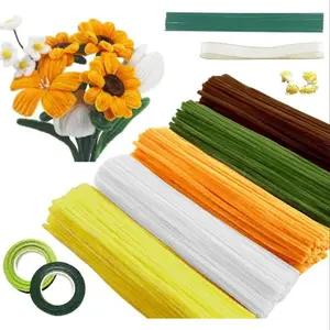 Creative Fluorescent Flower Wire Set, DIY Bouquet Kit, 5 Colors, 500 Pieces, Perfect for Crafting and Floral Arrangements, DIY Flower Decor