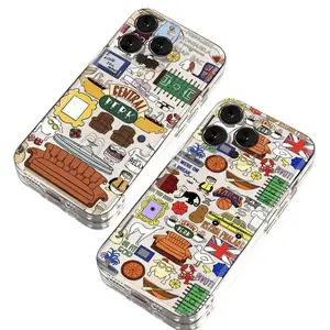 Friends Hot TV Show Phone Cases For iPhone 17 Promax Pro Air 16 Plus 15 14 13 12 11 Transparent Shockproof Protective Cover Protection