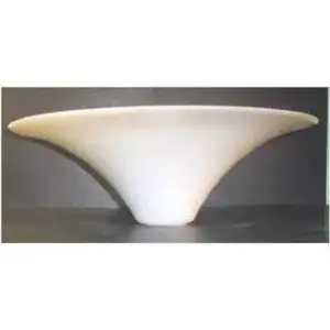 White Opal Glass Floor Torchiere Shade – Stiffel Replacement, 2" Fitter