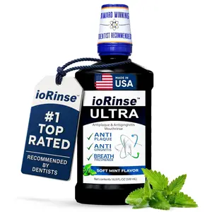 ioRinse Ultra Mouthwash is the Choice of 1,000s of Dentists as the Mouth Wash for Adults and Kids Oral Care and Hygiene. It's an Alcohol Free, Bad Breath Treatment and Gum mouthwash with Xylitol.