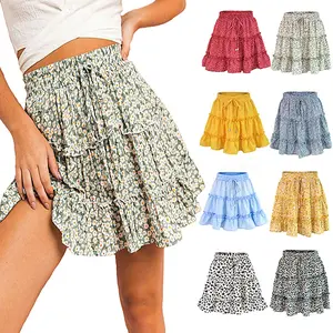 Women's High-Waisted Ruffled Floral A-Line Mini Skirt - Womenswear Bottom Spring Summer 2026