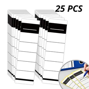 Self-Adhesive File Labels, 25/50/100 Pcs, 19x5.4cm, Ideal for Folders, University, Teachers, Home Organization, Notebook Sorting