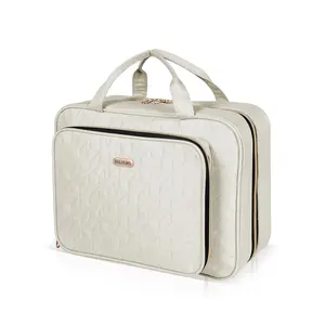 Travel Toiletry Bag with Hanging Hook, Large‑Capacity Washing Bag, Waterproof & Dustproof Organizer with Dry/Wet Makeup Brush Compartment, Clear TSA‑Compliant Essentials Pouch for Travel Weekender, Valentine’s Day Gift for Wife