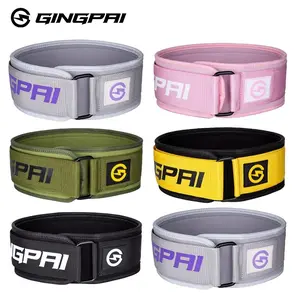 Gingpai Fitness Belt for Men & Women - Squat Deadlift Strength Lift - Professional Protective Equipment - Velcro Adjustable - Core Ab & Waist Trainer - Hip Thigh Resistance - Mountaineering-Grade Durability - Alloy Steel Buckle - Multiple Colors