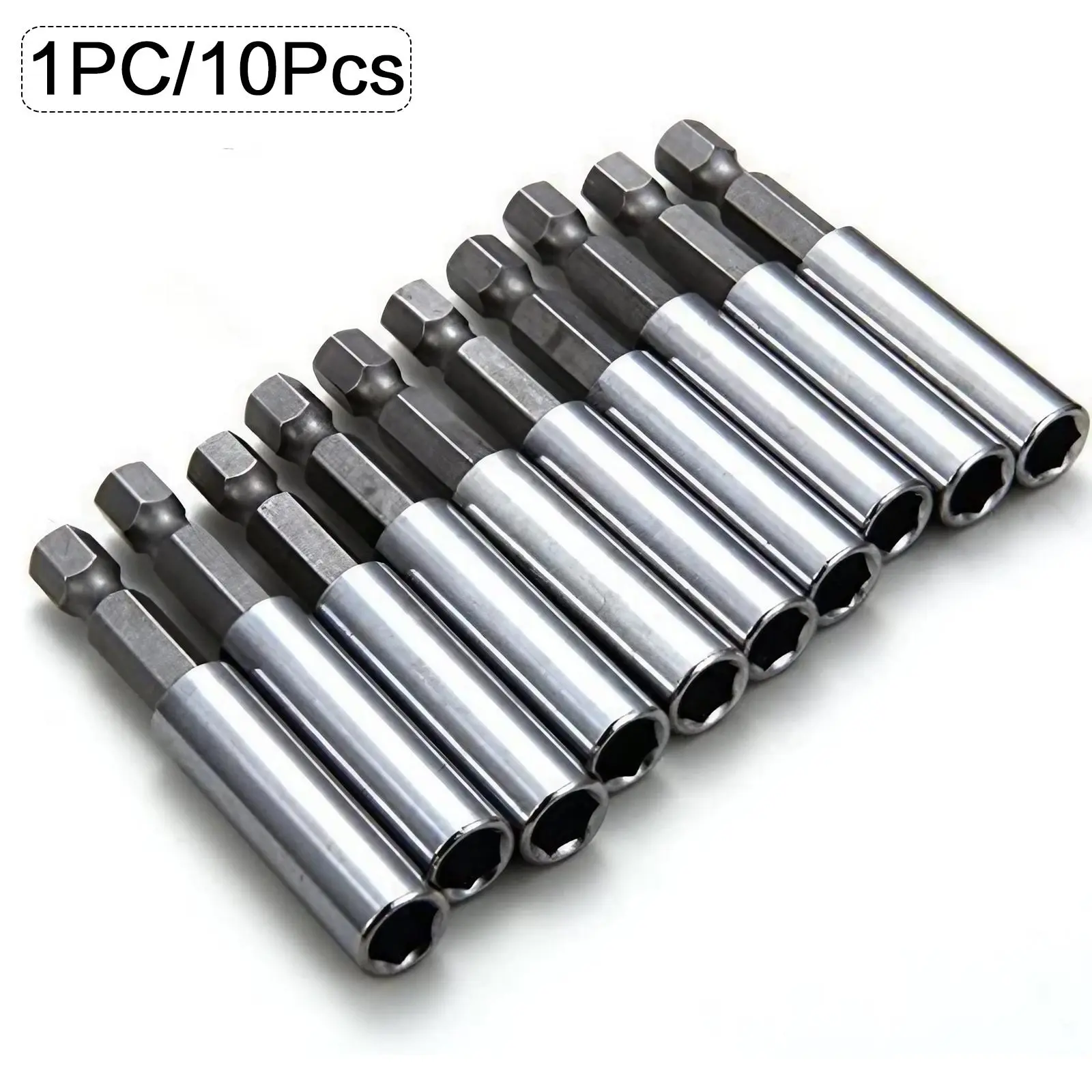 60mm Magnetic Screwdriver Extended Bit, Hex Shank Bit Adapter, Magnetic Bit Holder Extension Socket Drill 1/4" Hex Power Tools, Power Tool Accessories, Hardware, Heavy Duty, Screwdriver Drill Bits
