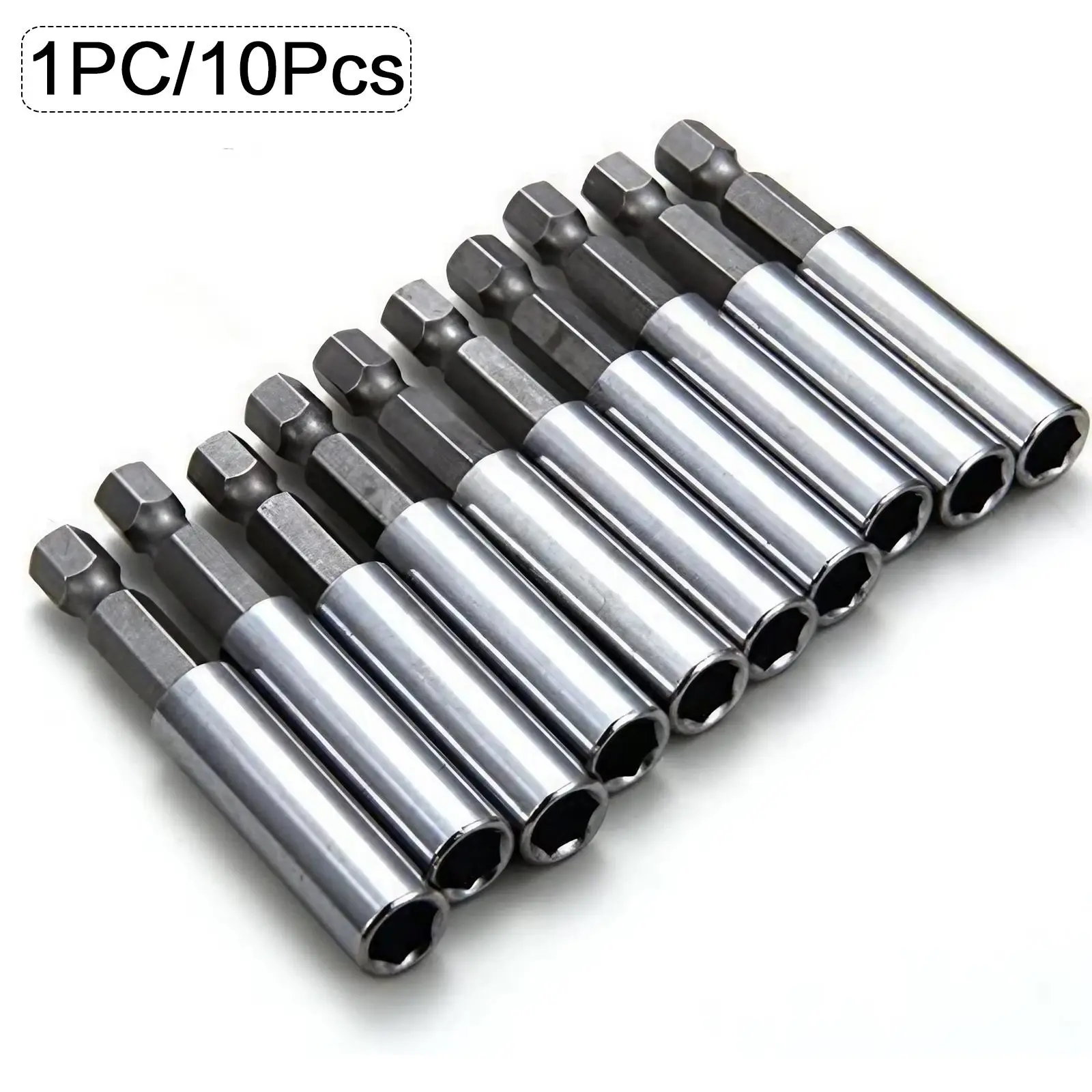 60mm Magnetic Screwdriver Extended Bit, Hex Shank Bit Adapter, Magnetic Bit Holder Extension Socket Drill 1/4" Hex Power Tools, Power Tool Accessories